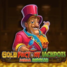 Jackpots logo of Gold Factory Jackpots Mega Moolah from Aurum Signature Studios at Allslots Casino